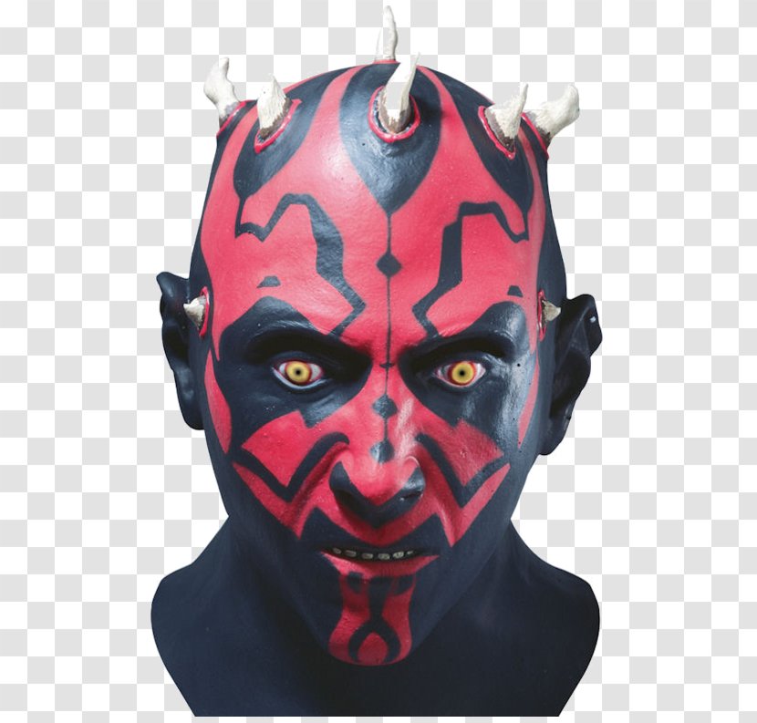 Darth Maul Anakin Skywalker Mask Costume Star Wars - Face Transparent PNG