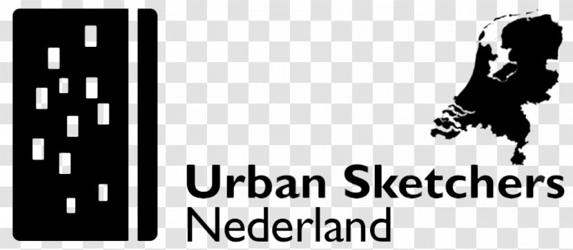 Veendam Logo Design Urban Sketchers BrandM B.V. - Black And White - Netherlands Transparent PNG