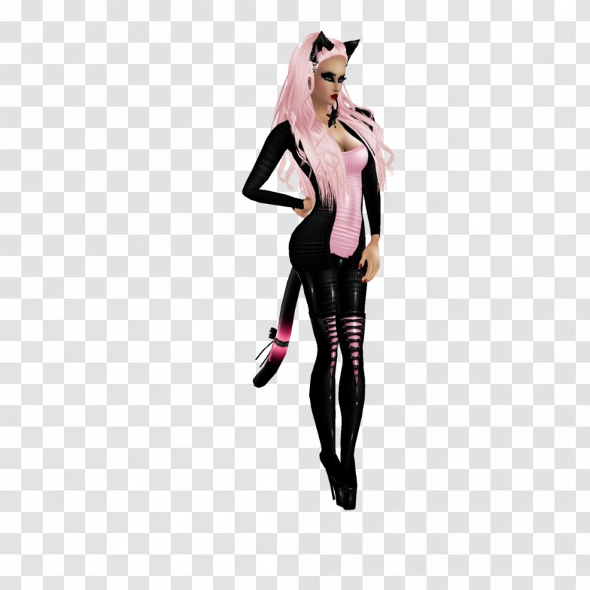 Pink M Leggings RTV LaTeX - Heart - Cat Transparent PNG