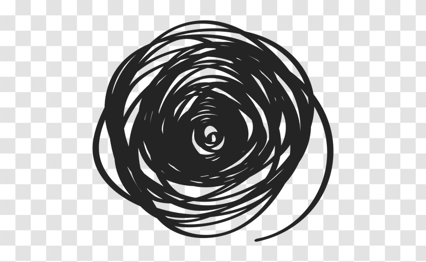 Doodle Drawing Image Disk - Spiral - Circulo Outline Transparent PNG