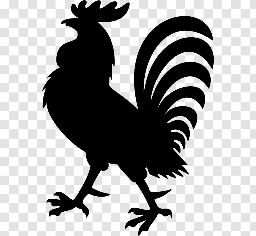 Rooster Silhouette Clip Art - Fowl Transparent PNG
