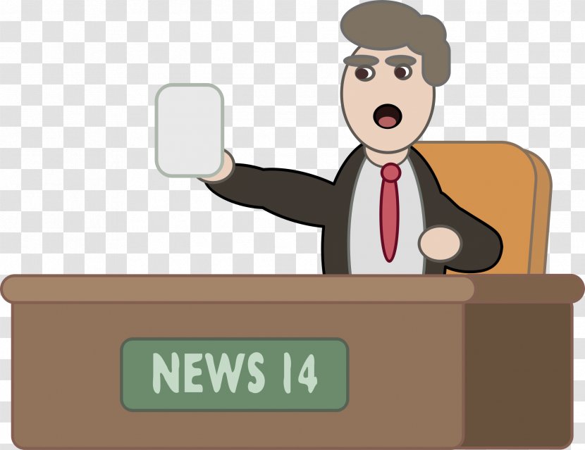 Commentator News Cartoon Clip Art - Professional - Work Clipart Transparent PNG
