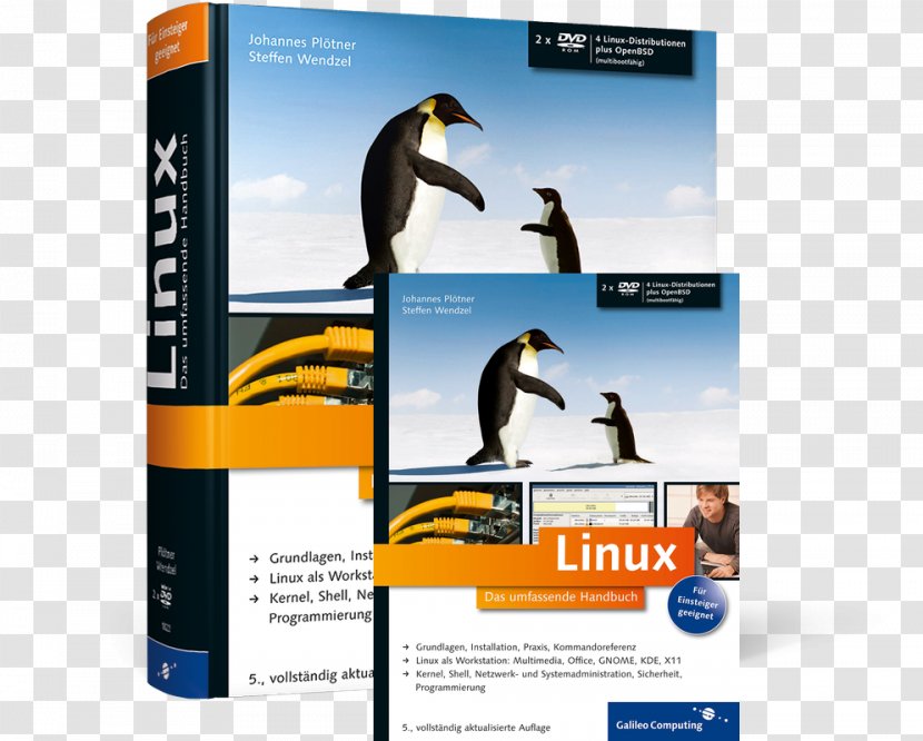 Linux: Das Umfassende Handbuch ; [2x DVD-ROM 6 Distributionen (multibootfähig)] Shell-Programmierung: Reference Work - Book - Linux Transparent PNG