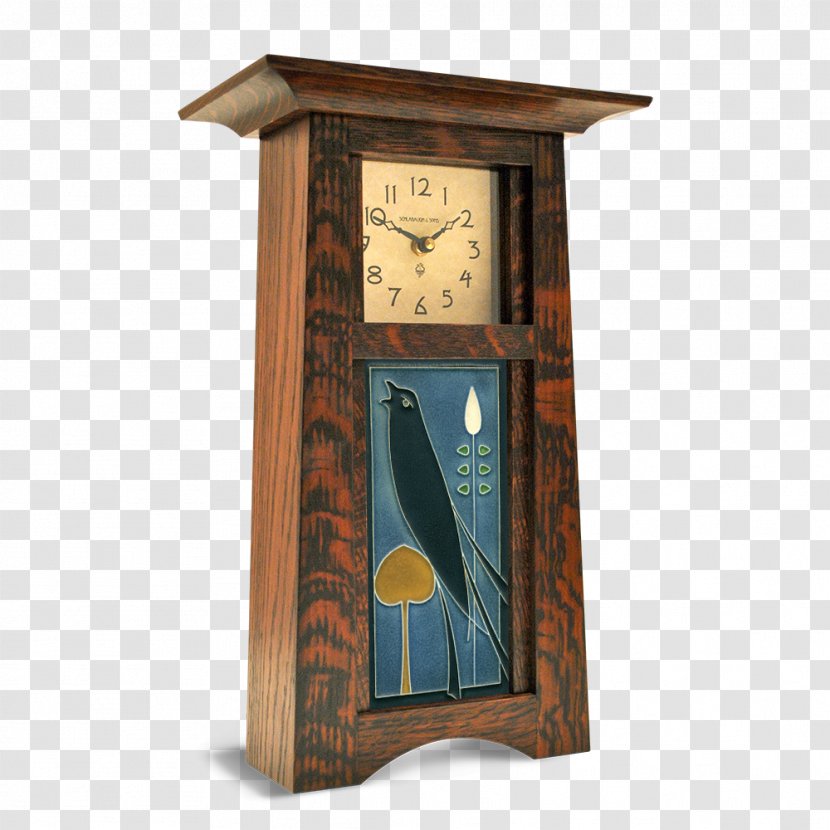 Mantel Clock Motawi Tileworks Pendulum Arts And Crafts Movement - Home Decoration Materials Transparent PNG