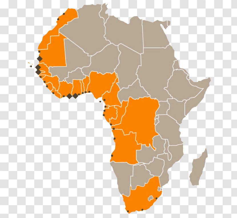 Africa World Map Index Mapa Polityczna - Orange Transparent PNG