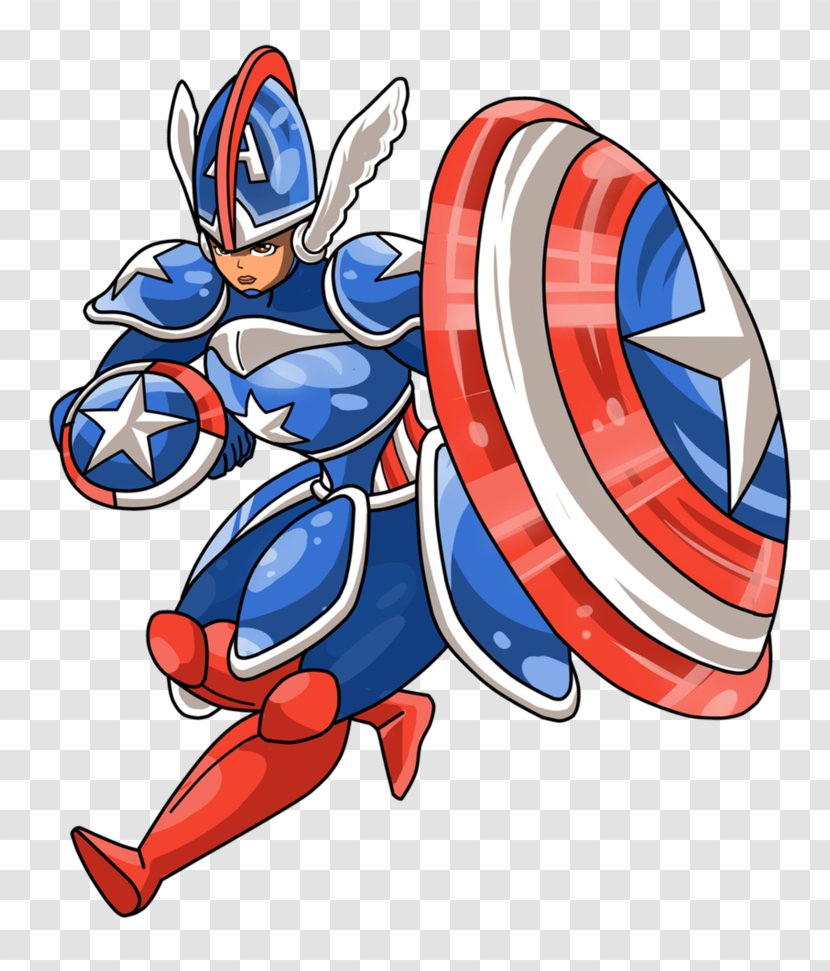 Captain America Superhero Cartoon Clip Art - Stars And Stripes Transparent PNG