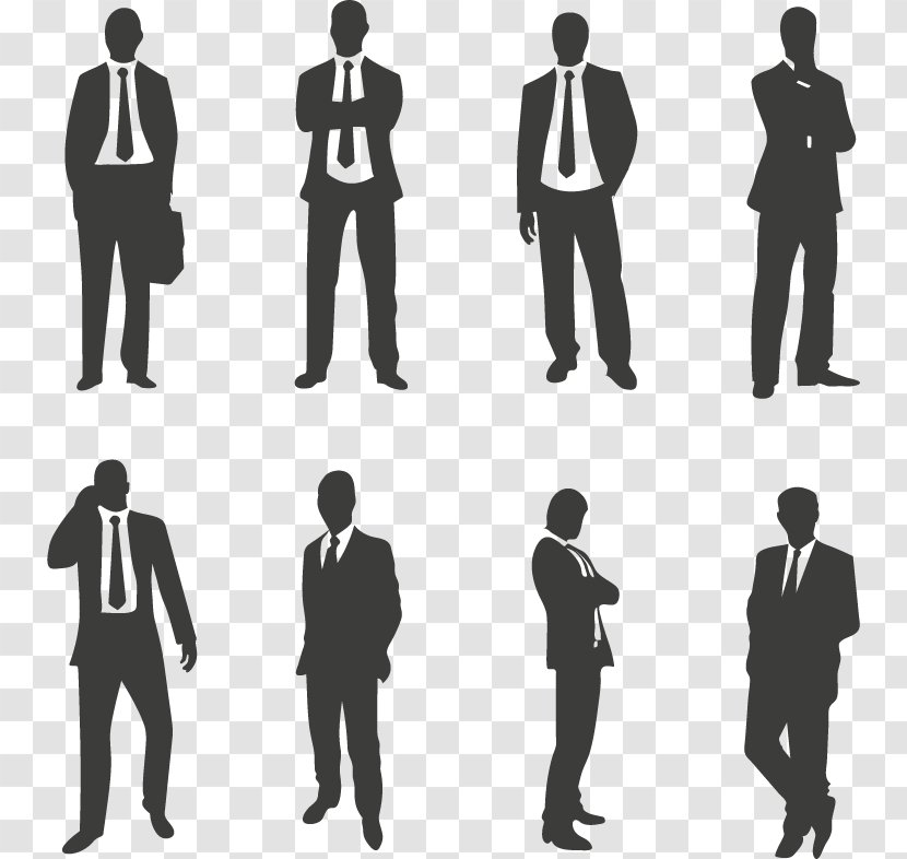 Businessperson Silhouette - Tuxedo - Suit Characters Vector Transparent PNG