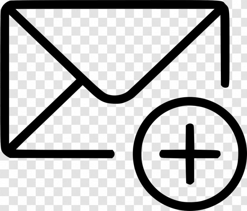 Envelope - Triangle - Black And White Transparent PNG