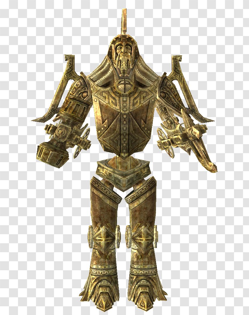 Centurion Dwarf Draugr The Elder Scrolls V: Skyrim Mythology - Brass - Robot Face Transparent PNG