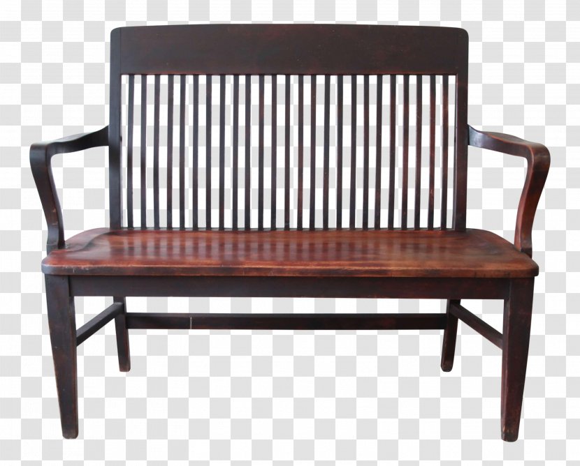 Bench Chair Furniture Living Room Antique - Armrest - Mahogany Transparent PNG