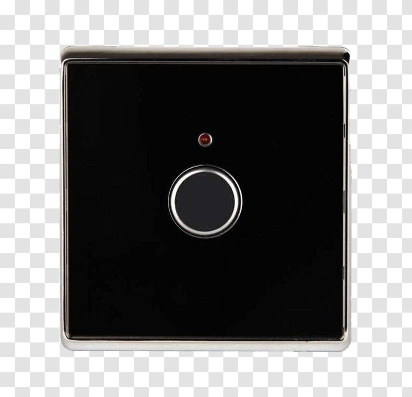 Electronics Multimedia - Black Crystal Mirror Switch Panel Transparent PNG