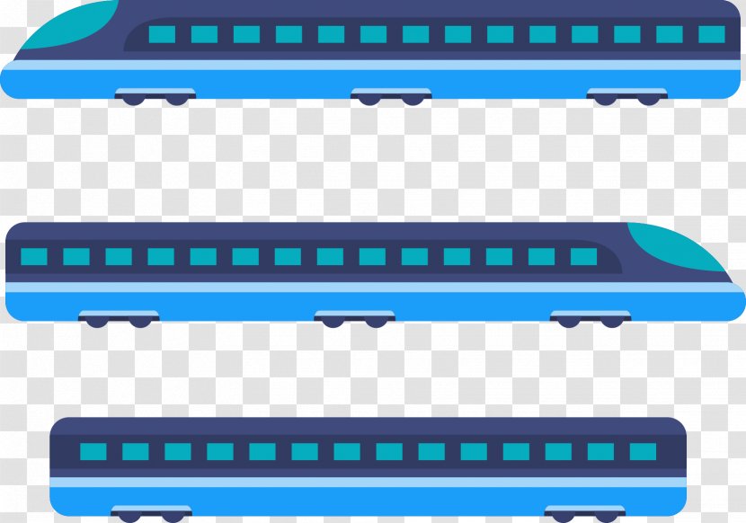 Train Rapid Transit Rail Transport - Lovely Blue Metro Vector Transparent PNG