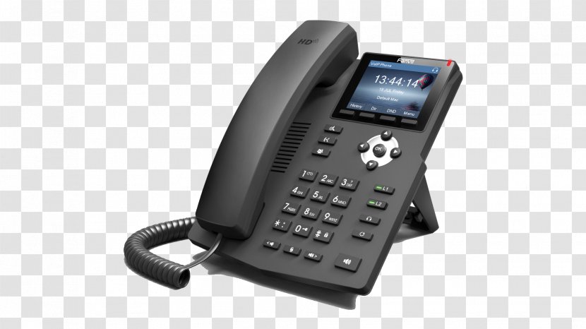 VoIP Phone Fanvil X3g Lcd 320 X 240 Pixlar 7,11 Cm 2 Linjer Voice Over IP Session Initiation Protocol X3SP Sort Forbundet Håndsæt Digital Bord/Væg - 3cx System - Voip Transparent PNG