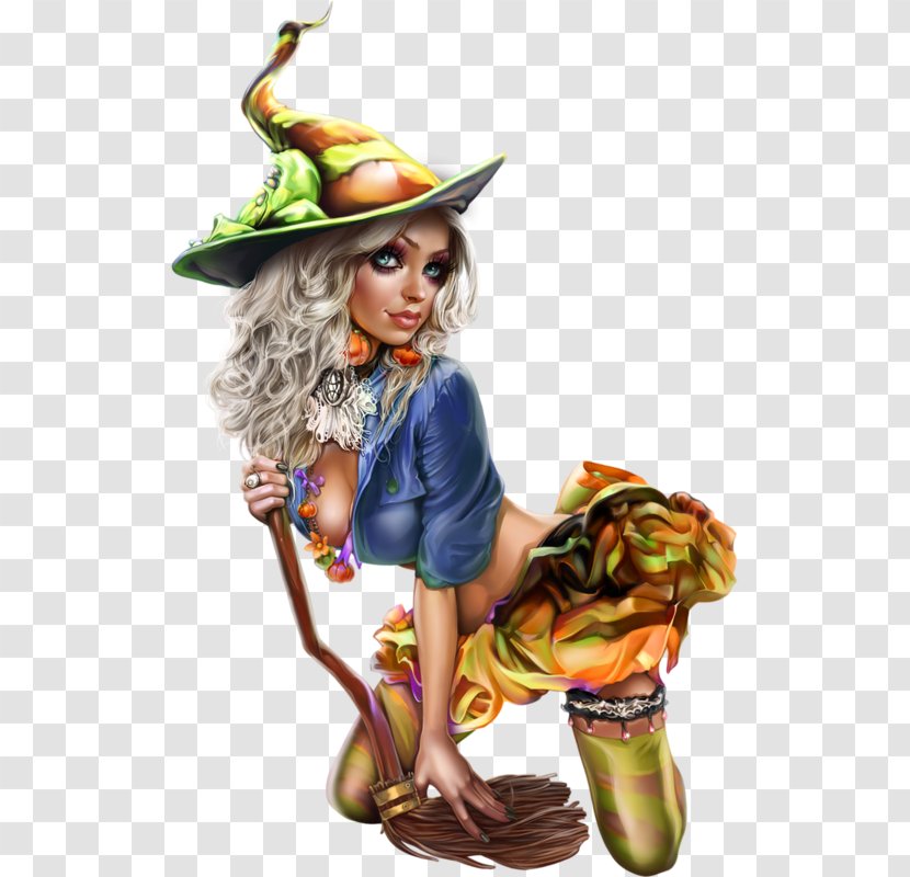 Halloween Witch Woman Clip Art - Poser Transparent PNG