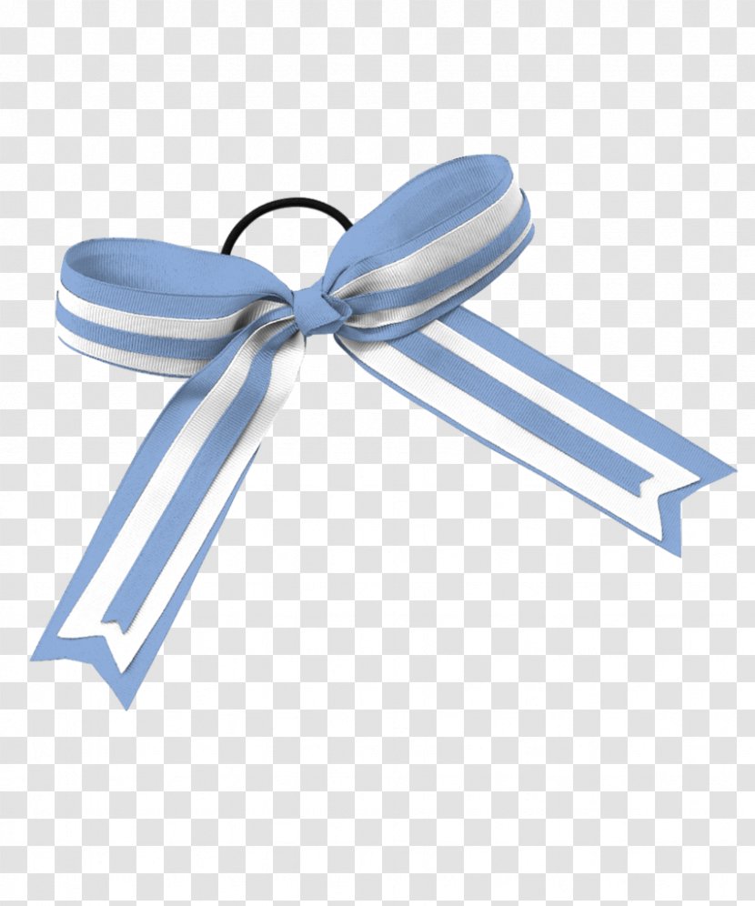 Blue Black Ribbon White Silver - Clothing Accessories - Cheer Uniforms Transparent PNG