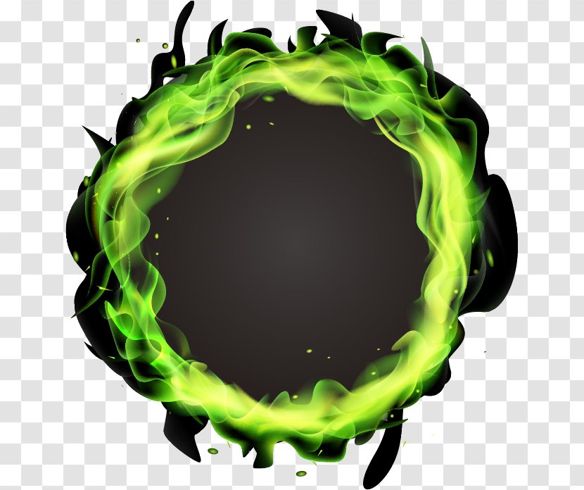Light Green Flame - Ring Effect Transparent PNG