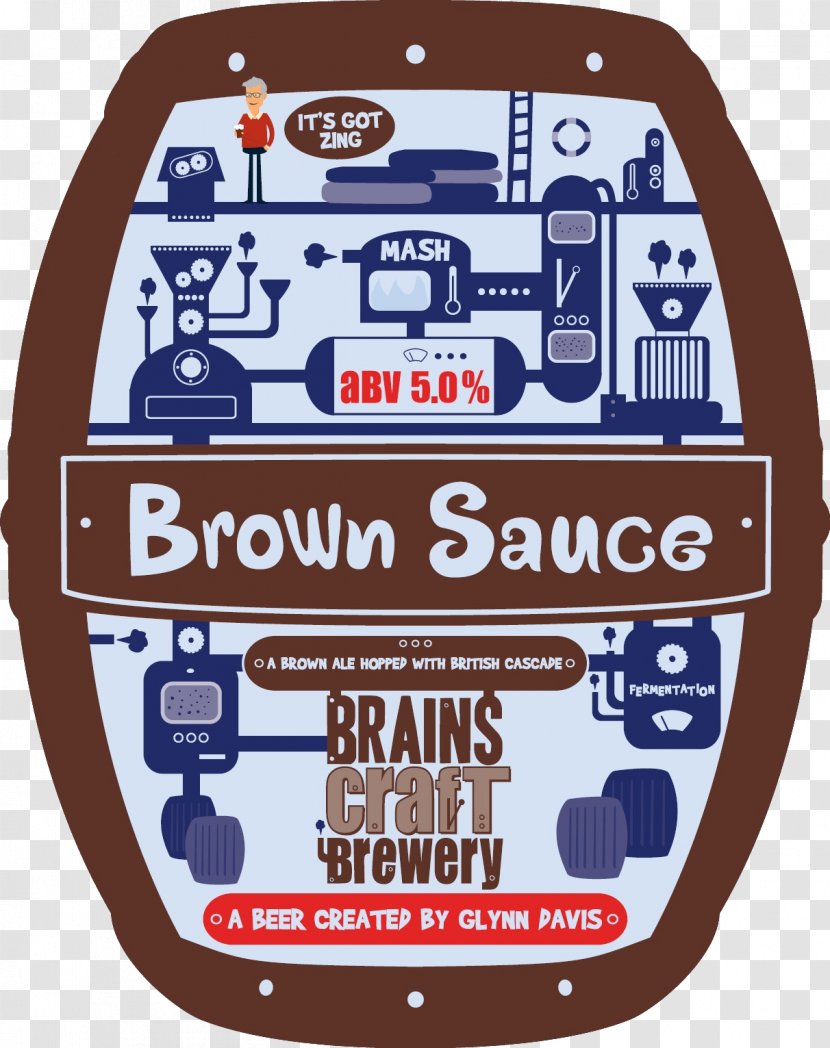 Cask Ale Brains Brewery Keg Barrel - Brown Sauce Transparent PNG