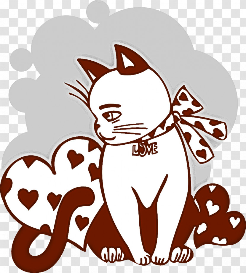 Cartoon Cat Tail Sticker Transparent PNG