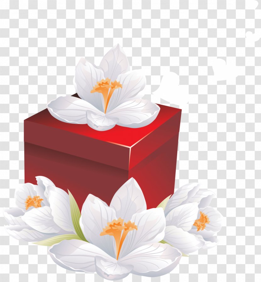 Gift Flower Box Digital Image - Boxes Transparent PNG