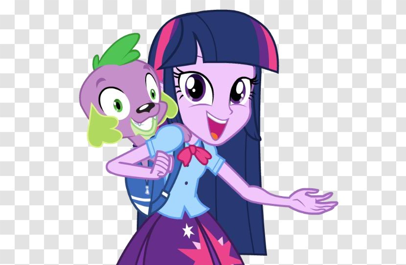 Twilight Sparkle My Little Pony: Equestria Girls - Heart - Spike Transparent PNG