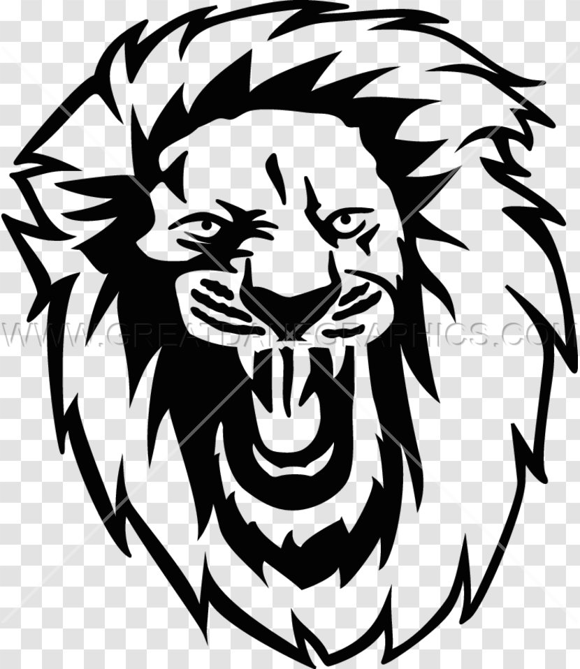 Lion Roar Printed T-shirt Clip Art - Vertebrate - Head Transparent PNG