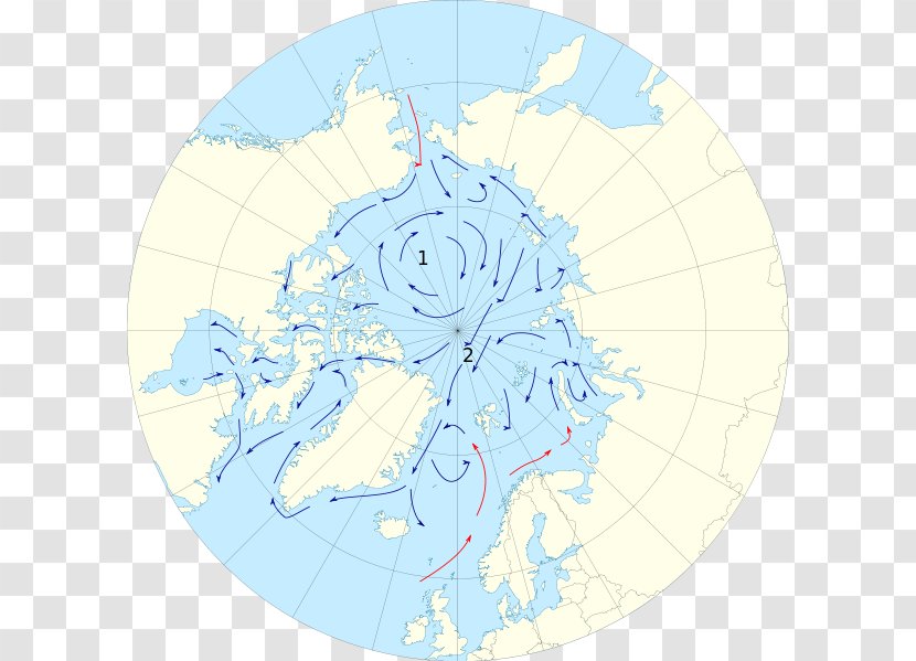 Arctic Ocean Beaufort Gyre Circle Transpolar Drift Stream Polar Regions Of Earth - Art Transparent PNG