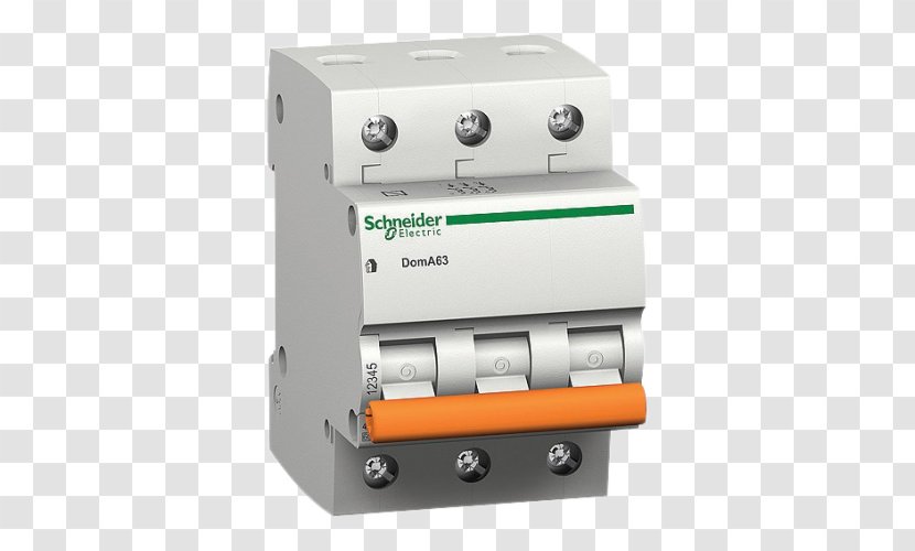 Circuit Breaker Schneider Electric Residual-current Device Disjoncteur à Haute Tension Electrical Wires & Cable - Electricity - Socket Transparent PNG