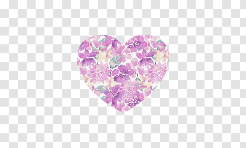 Watercolor Painting Towel Pastel Lavender Pattern - Heart Transparent PNG
