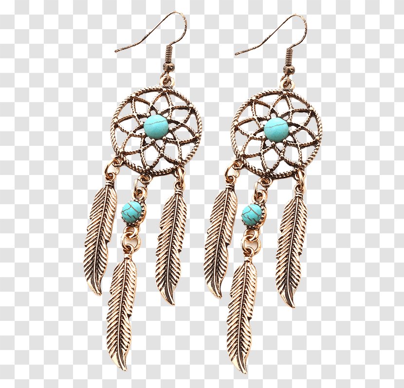Turquoise Earring Body Jewellery Feather - Jewelry Transparent PNG