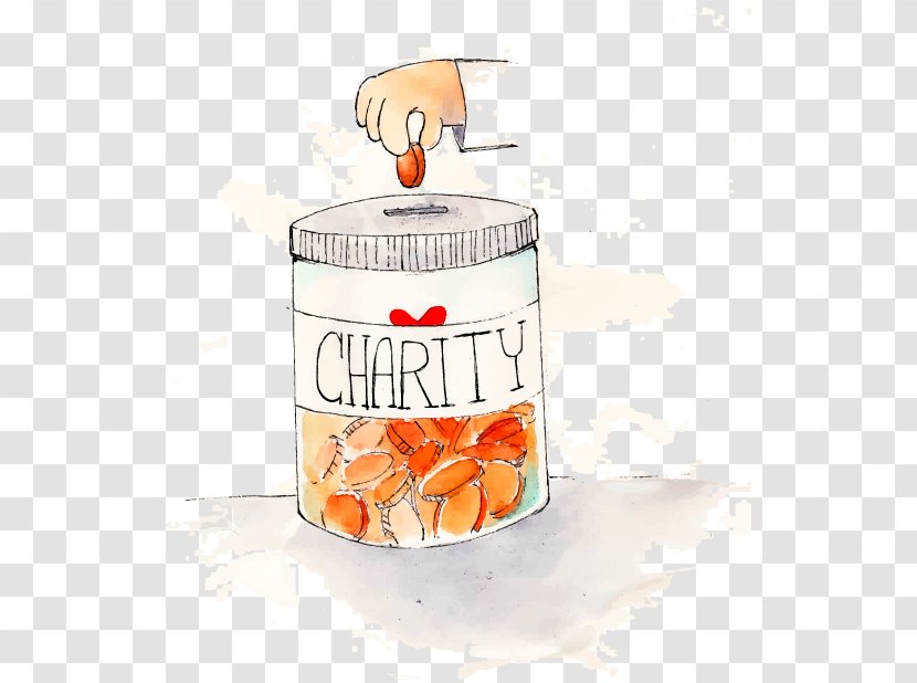Charitable Organization Charity Cartoon Illustration - Flat Design - Vector Hand-painted Piggy Bank Transparent PNG