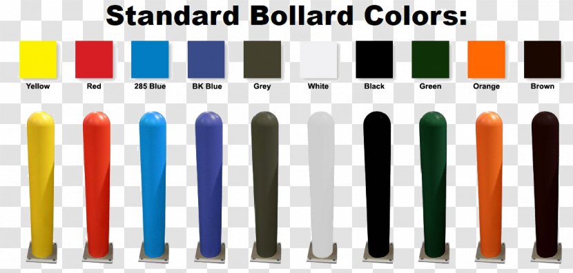 Bollard Plastic Paint Post Color Chart Transparent PNG