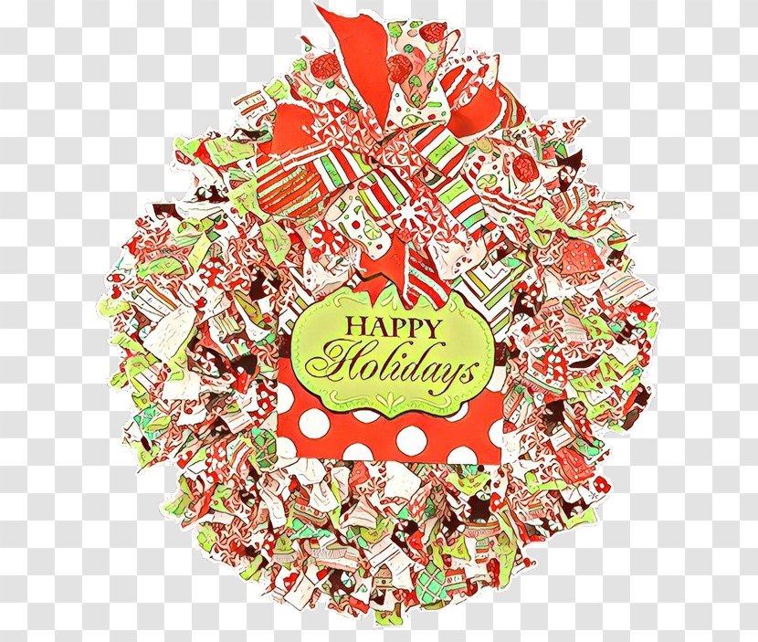 Wreath Christmas Day Ornament Decoration Holiday - Cupcake - Confectionery Transparent PNG