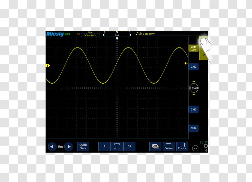 Electronics Oscilloscope Bandwidth Sampling Rate Waveform - Gradient Division Line Transparent PNG