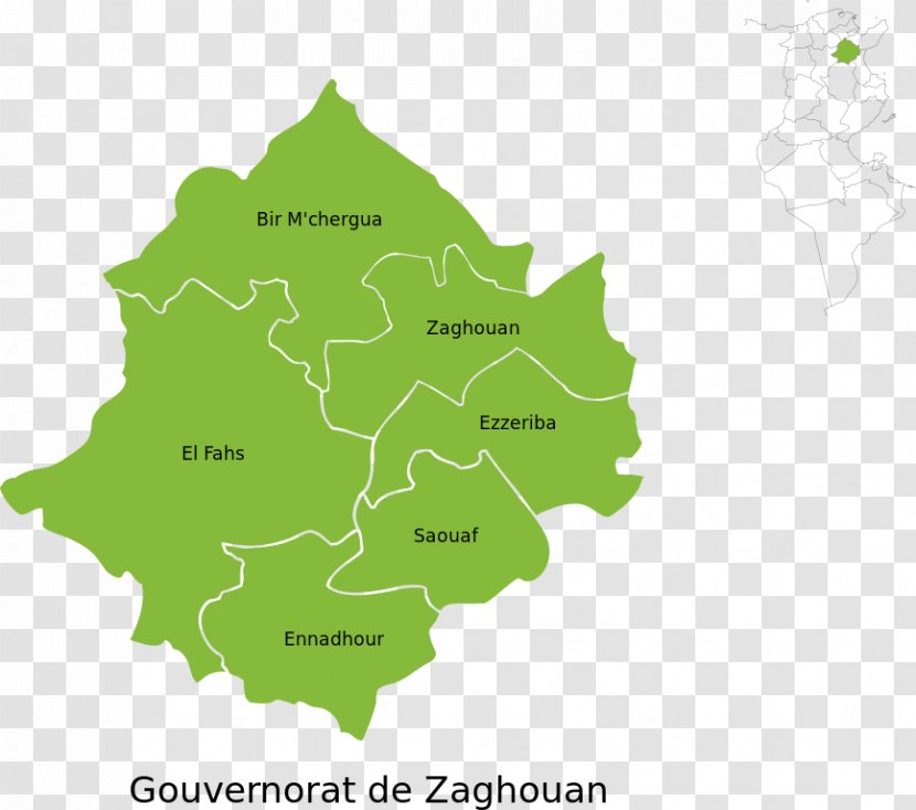Governorates Of Tunisia Circonscription De Zaghouan Nabeul Governorate Sousse - Ben Arous - Map Transparent PNG