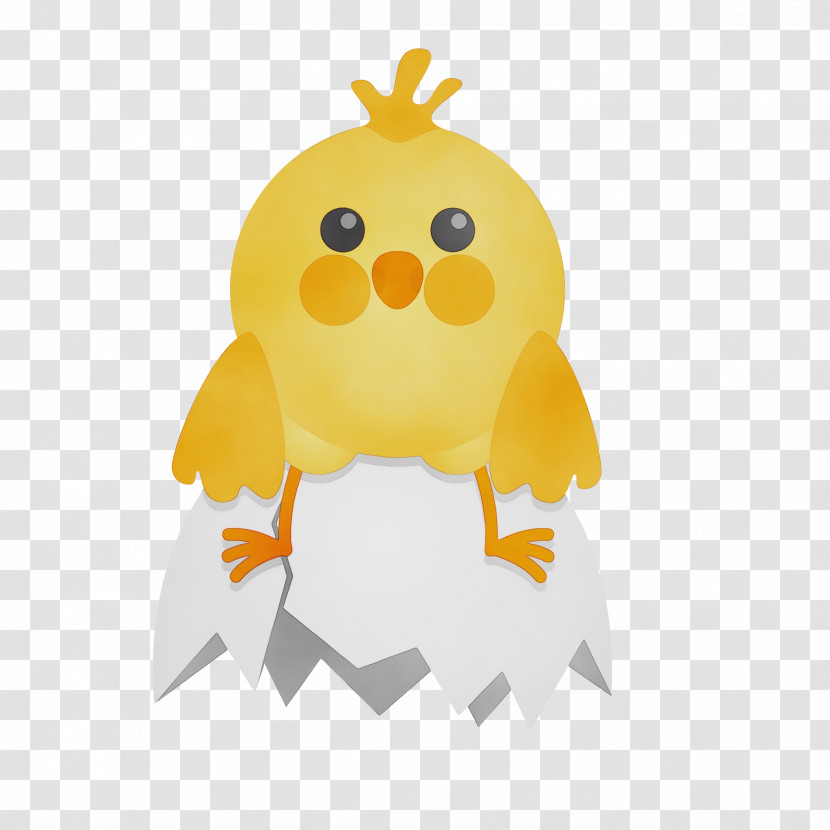 Yellow Cartoon Bird Beak Chicken Transparent PNG