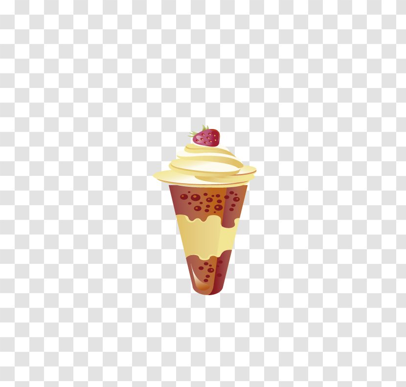 Ice Cream Milkshake Strawberry - Frozen Dessert - Delicious Cones Transparent PNG