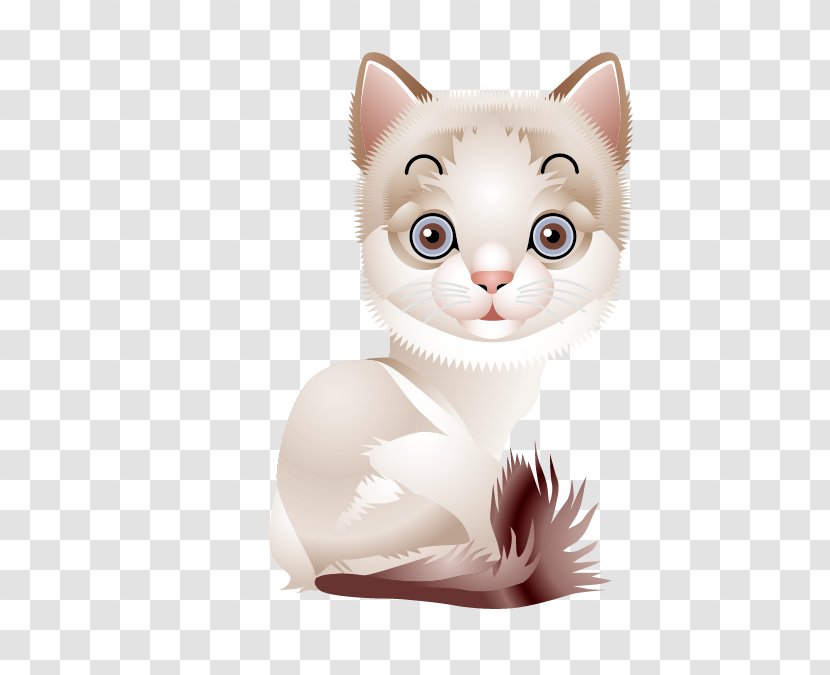 Persian Cat Kitten Puppy Clip Art - Hand Painted Cute White Material Transparent PNG