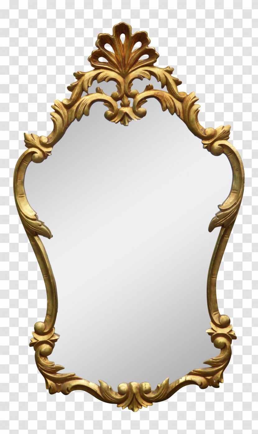 Mirror Gilding Wall Design Gold - Picture Frame Transparent PNG