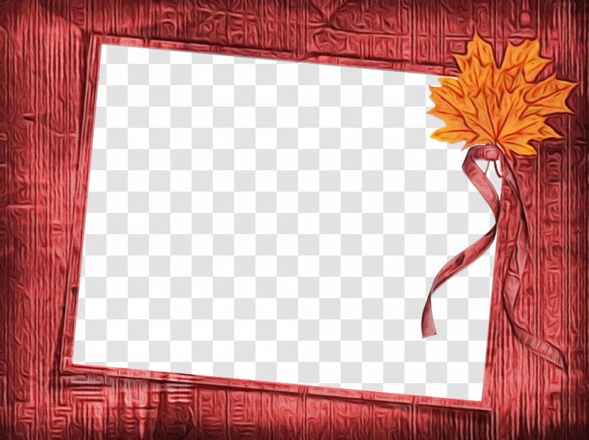Picture Frame - Red - Mirror Wood Transparent PNG