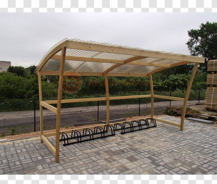 Wooden Bicycle Shelter Canopy - Shade - Manufactured Transparent PNG