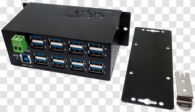 USB Hub Computer Port Electronics Ethernet - Radio Receiver Transparent PNG