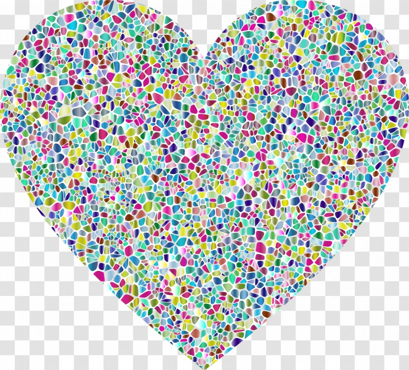 Heart Mosaic Clip Art - Valentine S Day - Tiled Transparent PNG