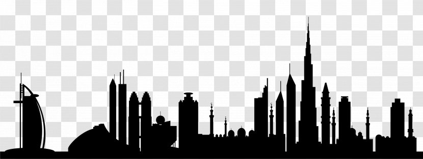 Burj Khalifa Skyline Silhouette Royalty-free - Spire - Dubai Transparent PNG