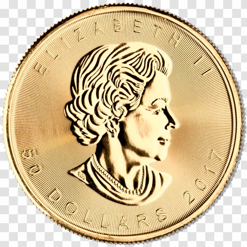 Coin Canadian Gold Maple Leaf Bullion Royal Mint - Lakshmi Transparent PNG