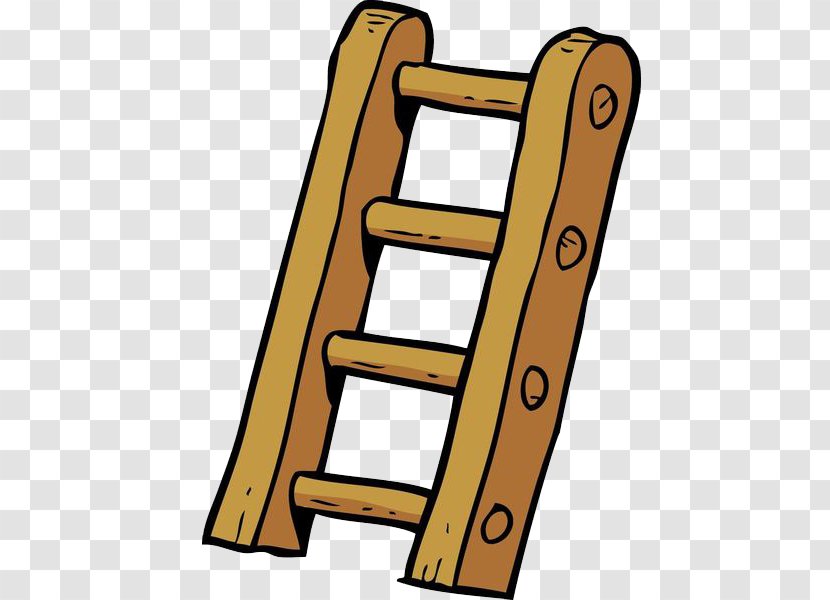 Cartoon Ladder Illustration - Drawing - Wooden Transparent PNG