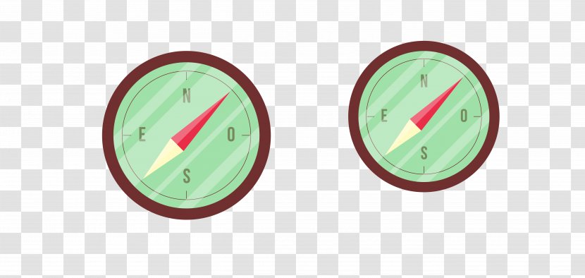 Green Circle Font - Vector Travel Compass Element Transparent PNG