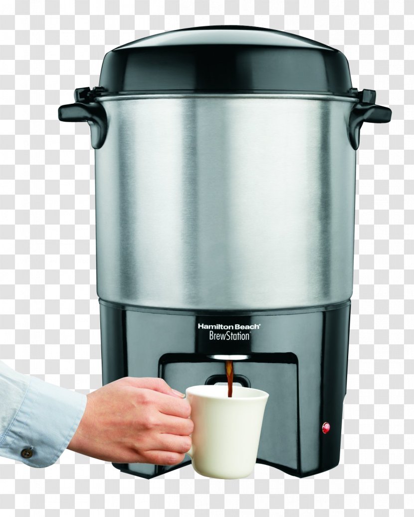 Brewed Coffee Hamilton Beach Brands Coffeemaker Cup - Percolator - Hand Using Maker Transparent PNG