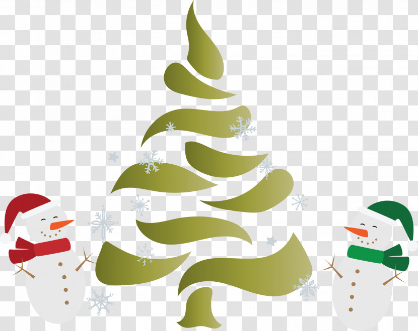 Christmas Tree Snowman Transparent PNG