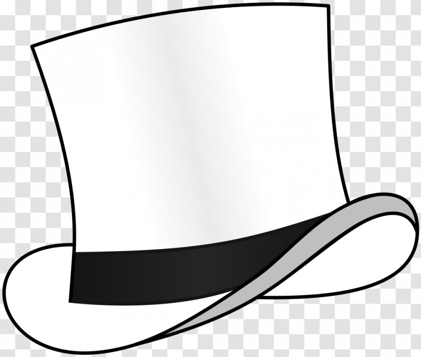 Six Thinking Hats Top Hat Boot Clip Art - Black And White Transparent PNG