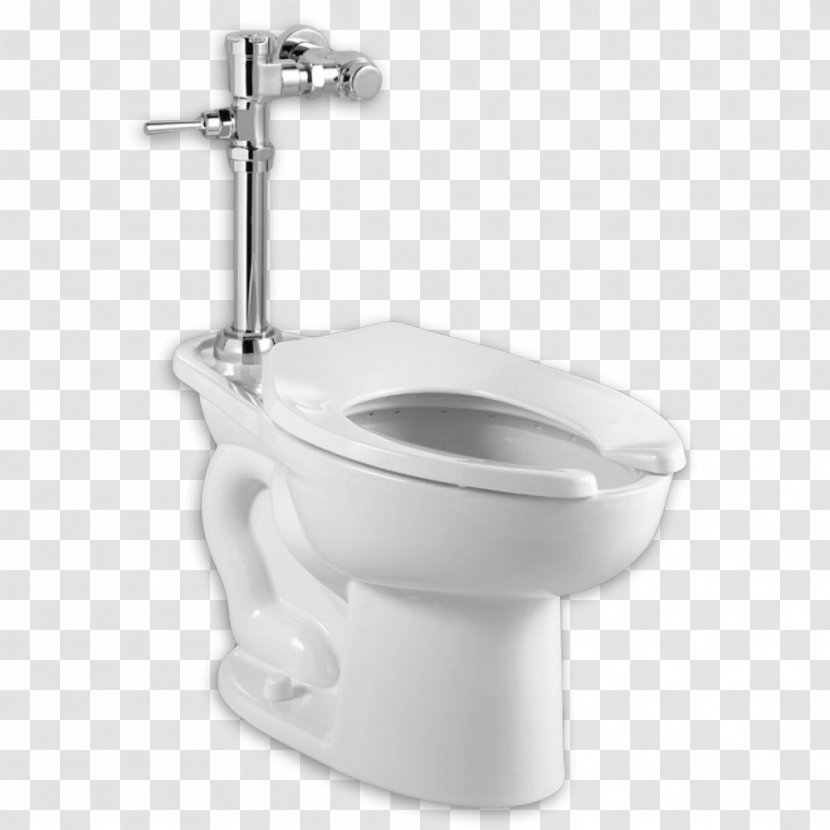 Flush Toilet American Standard Brands Flushometer Bathroom - Bowl Transparent PNG